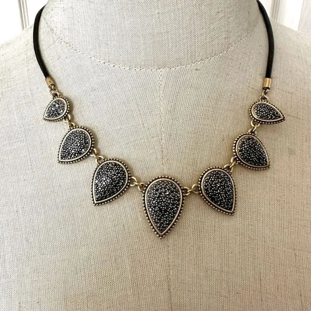 Lucky Brand teardrop marcasite necklace